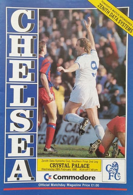 Chelsea v Crystal Palace, ZDS Cup (1990, Feb 28th)