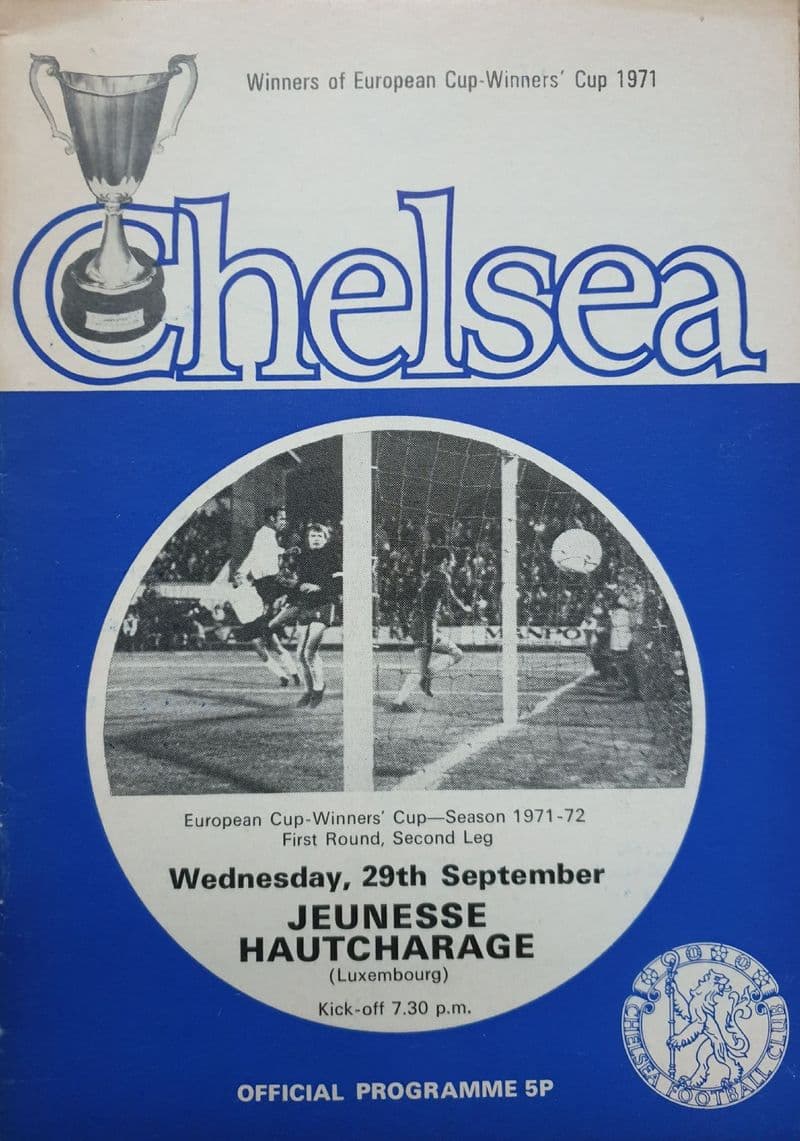 Chelsea v Jeunesse Hautcharage, CW Cup (1971, Sep 29th)