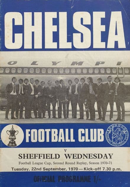Chelsea v Sheffield Wed, League Cup (1970, 22nd Sep)