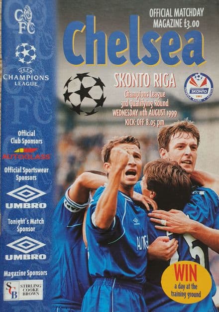 Chelsea v Skonto Riga, Champions Lge (1999, Aug 11th)