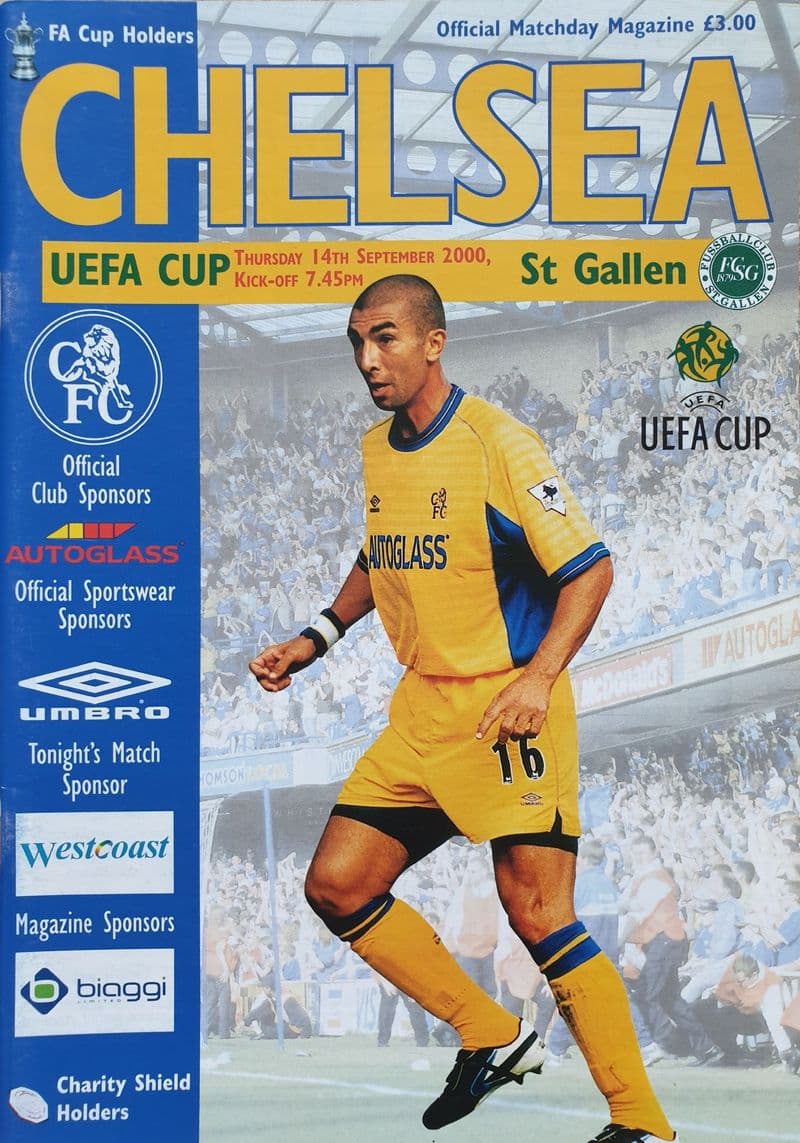 Chelsea v St Gallen, UEFA Cup (2000, Sep 14th)
