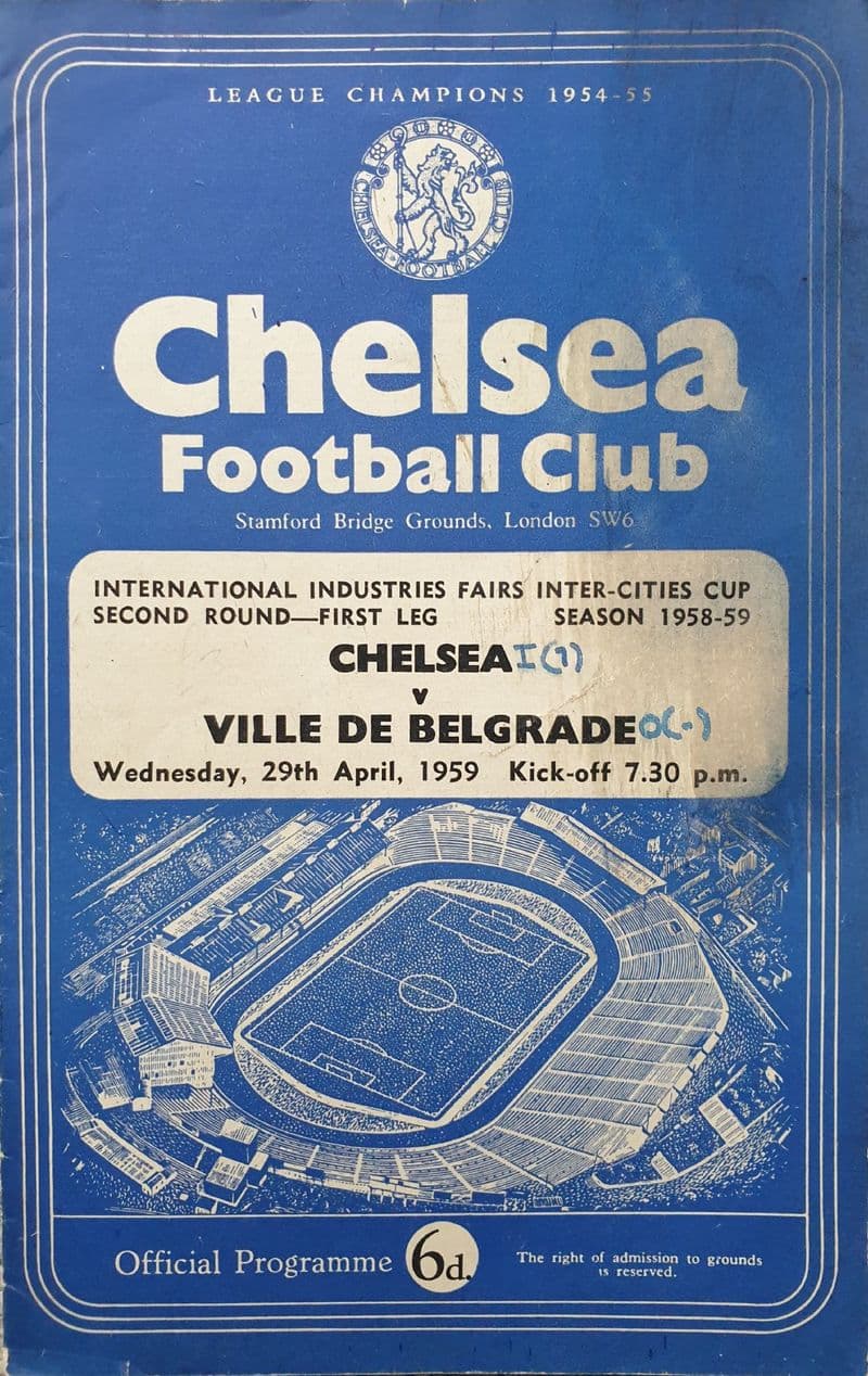 Chelsea v Ville de Belgrade, Fairs Cup (1959, Apr 29th)