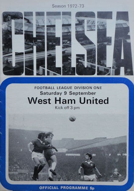Chelsea v West Ham, Div 1 (1972, Sep 9th)
