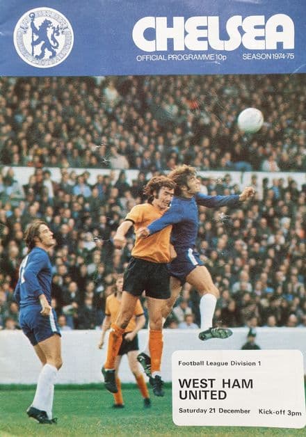 Chelsea v West Ham, Div 1 (1974, Dec 21st)