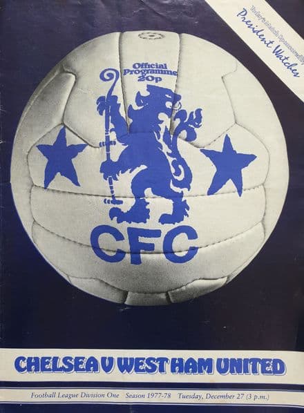 Chelsea v West Ham, Div 1 (1977, Dec 27th)
