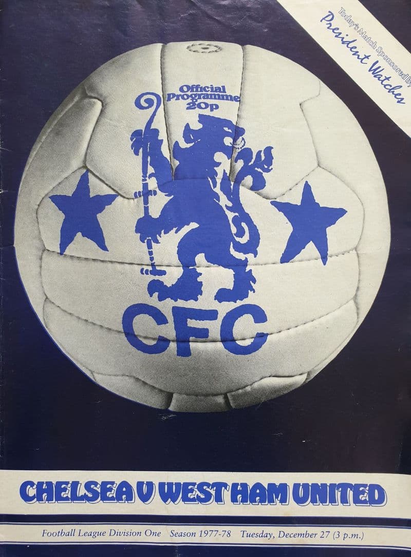 Chelsea v West Ham, Div 1 (1977, Dec 27th)