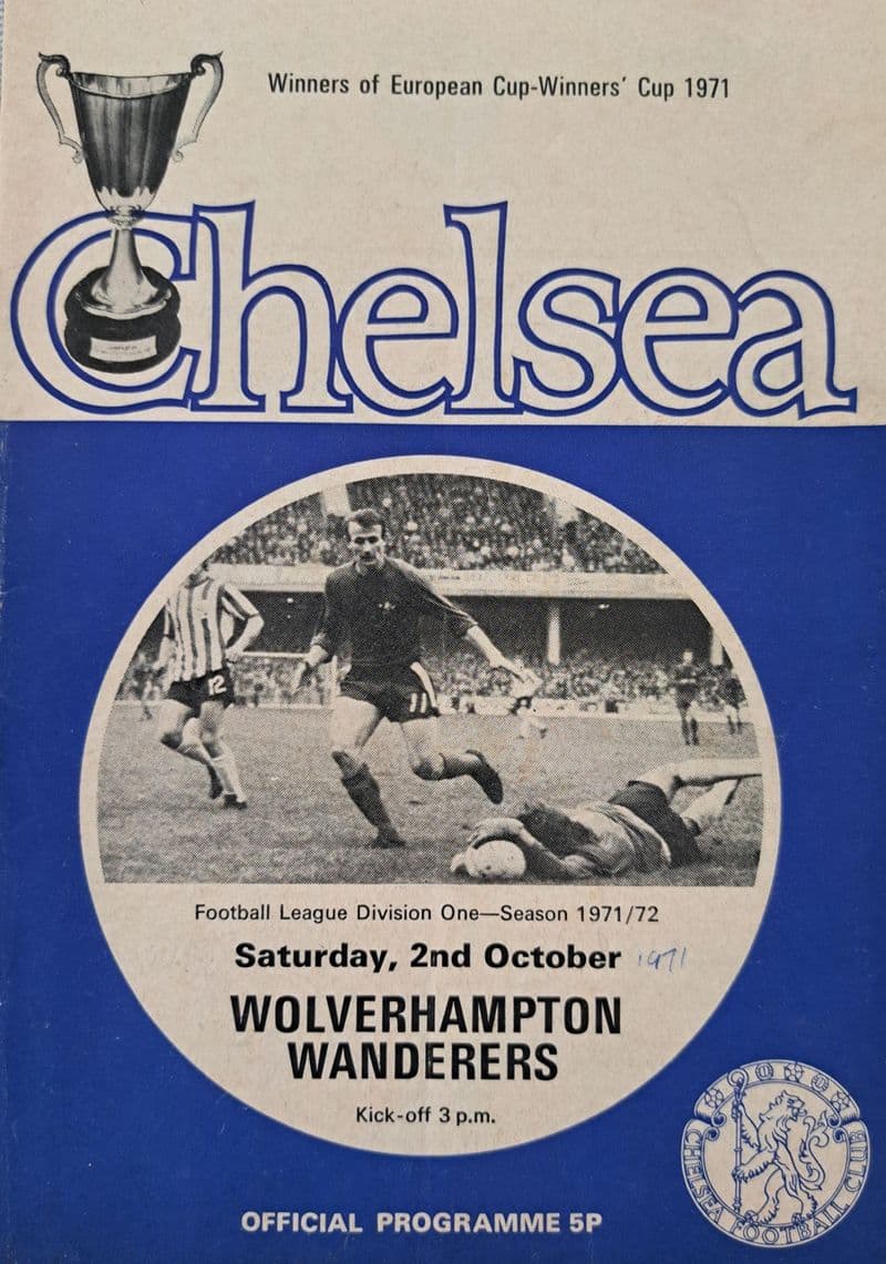 Chelsea v Wolverhampton Wanderers, Div 1 (1971, Oct 2nd)