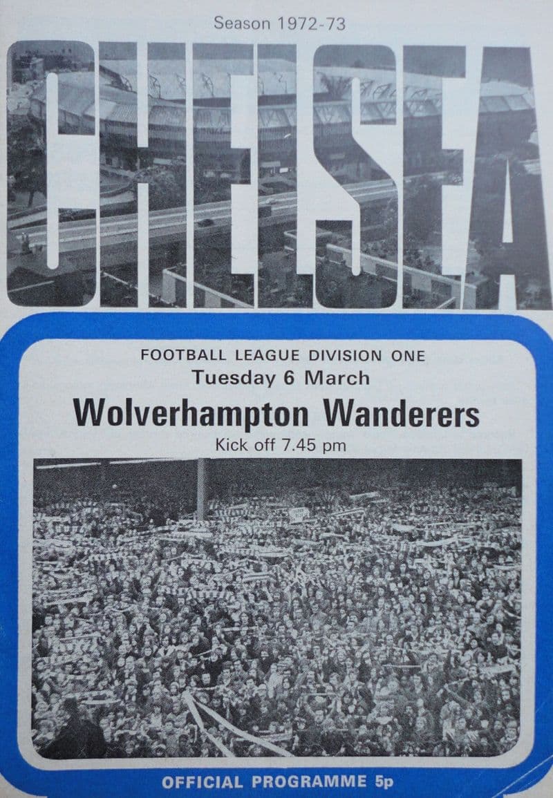 Chelsea v Wolverhampton Wanderers, Div 1 (1973, Mar 6th)