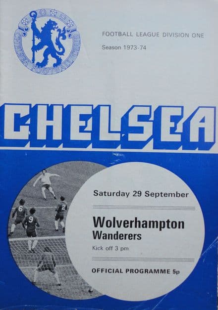 Chelsea v Wolverhampton Wanderers, Div 1 (1973, Sep 29th)