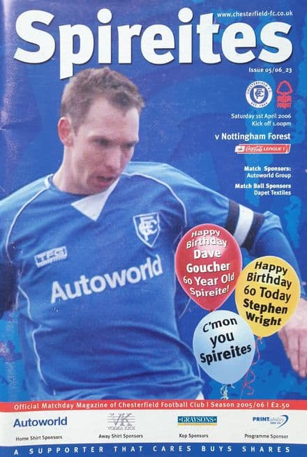 Chesterfield v Nottingham Forest, Div 1 (2006, Apr 1st)