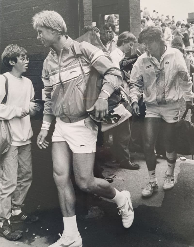 Chris Lewis & Stephen Shaw Press Photo (Wimbledon, 1984)