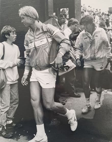 Chris Lewis & Stephen Shaw Press Photo (Wimbledon, 1984)