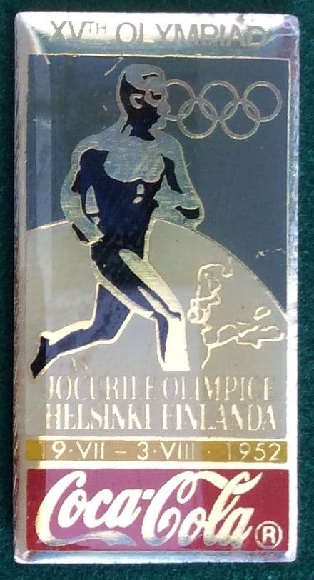 Coca Cola Helsinki 1952 Olympic Badge