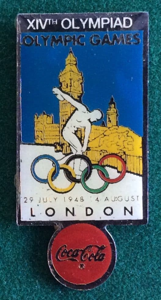 Coca Cola London 1948 Olympic Badge