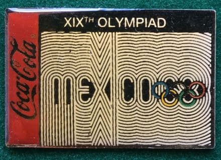 Coca Cola Mexico City 1968 Olympic Badge