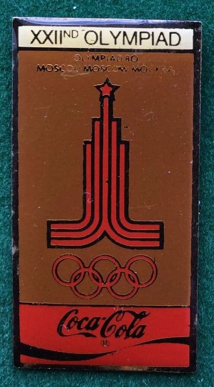 Coca Cola Moscow 1980 Olympic Badge