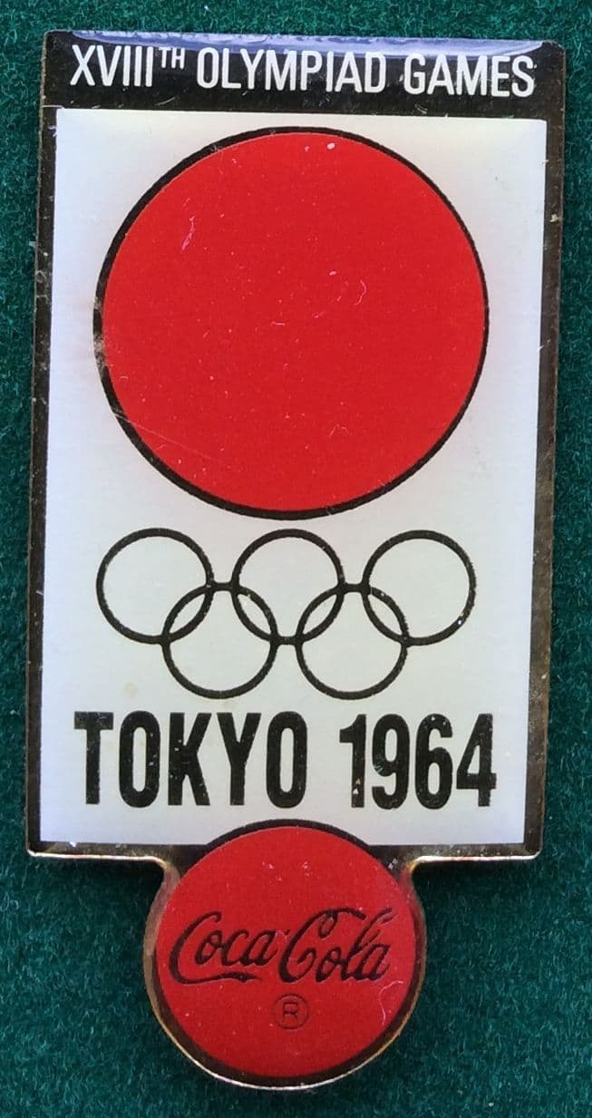Coca Cola Tokyo 1964 Olympic Badge