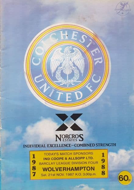 Colchester v Wolves, Div 4 (1987, Nov 21st)