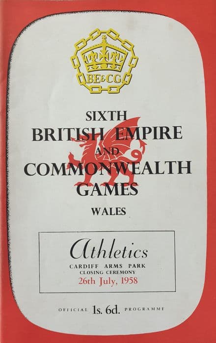 Commonwealth Games Athletics & Closing Ceremony (1958, Jul 26th)
