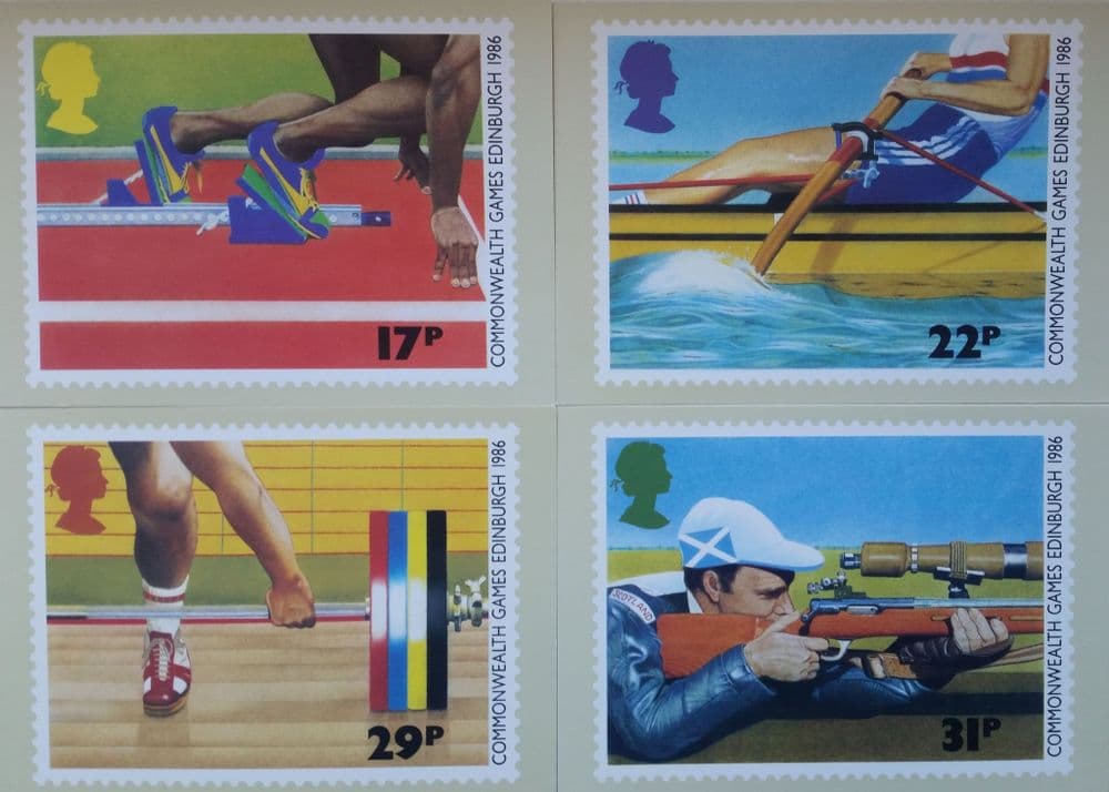 Commonwealth Games / Hockey World Cup Postcards 1986