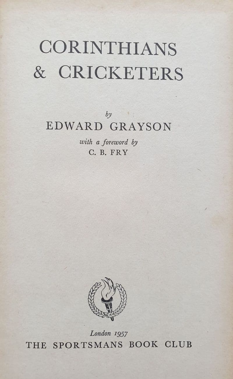 Corinthians & Cricketers by Edward Grayson