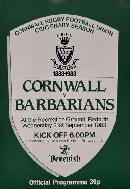 Cornwall v Barbarians (1983, Sep 21st)