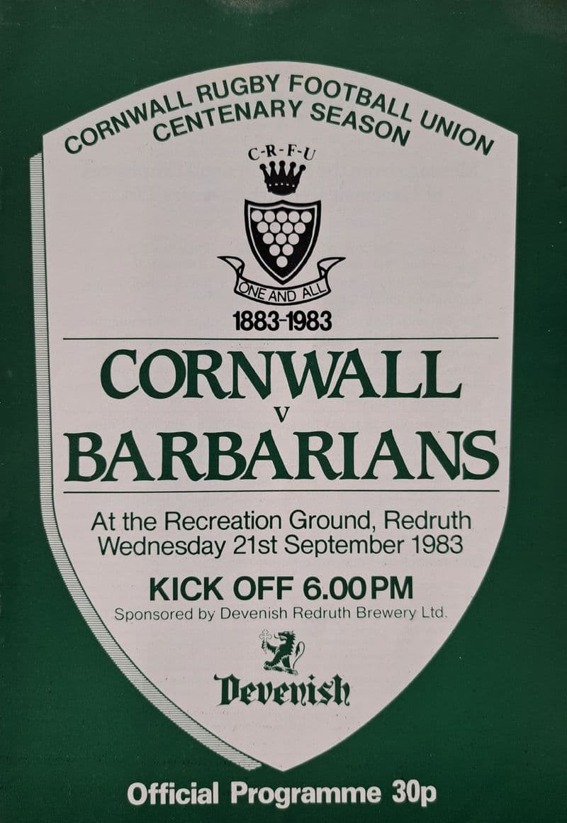 Cornwall v Barbarians (1983, Sep 21st)
