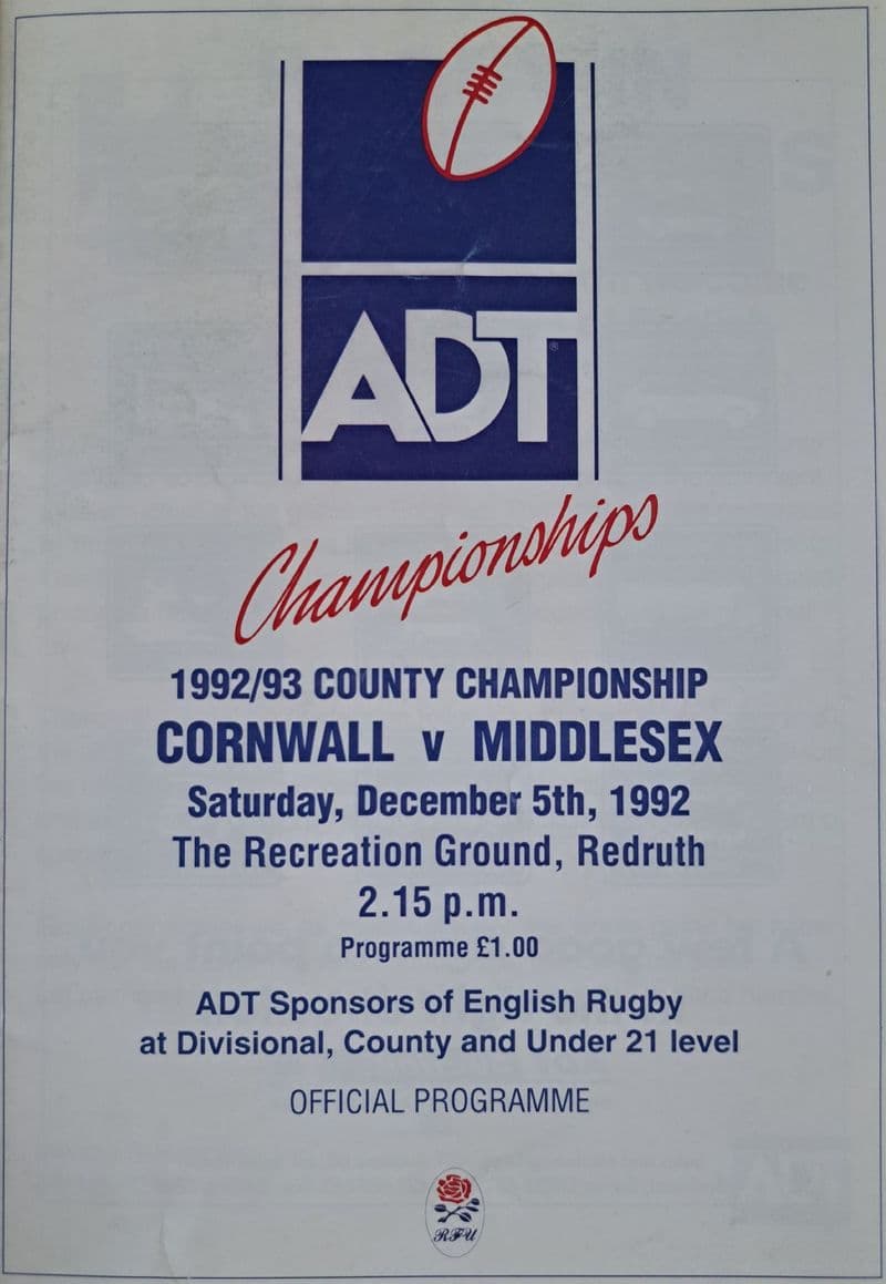 Cornwall v Middlesex (1992, Dec 5th)