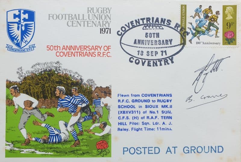 Coventrians 50th Anniversary, FDC (1971, Sep 18th) SIGNED