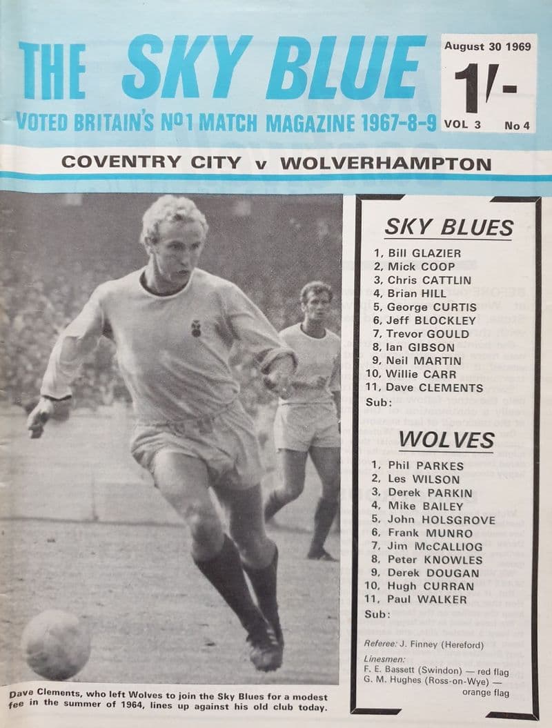 Coventry City v Wolves, Div 1 (1969, Aug 30th)
