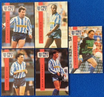 Coventry City x5 (Pro Set 1990-91)