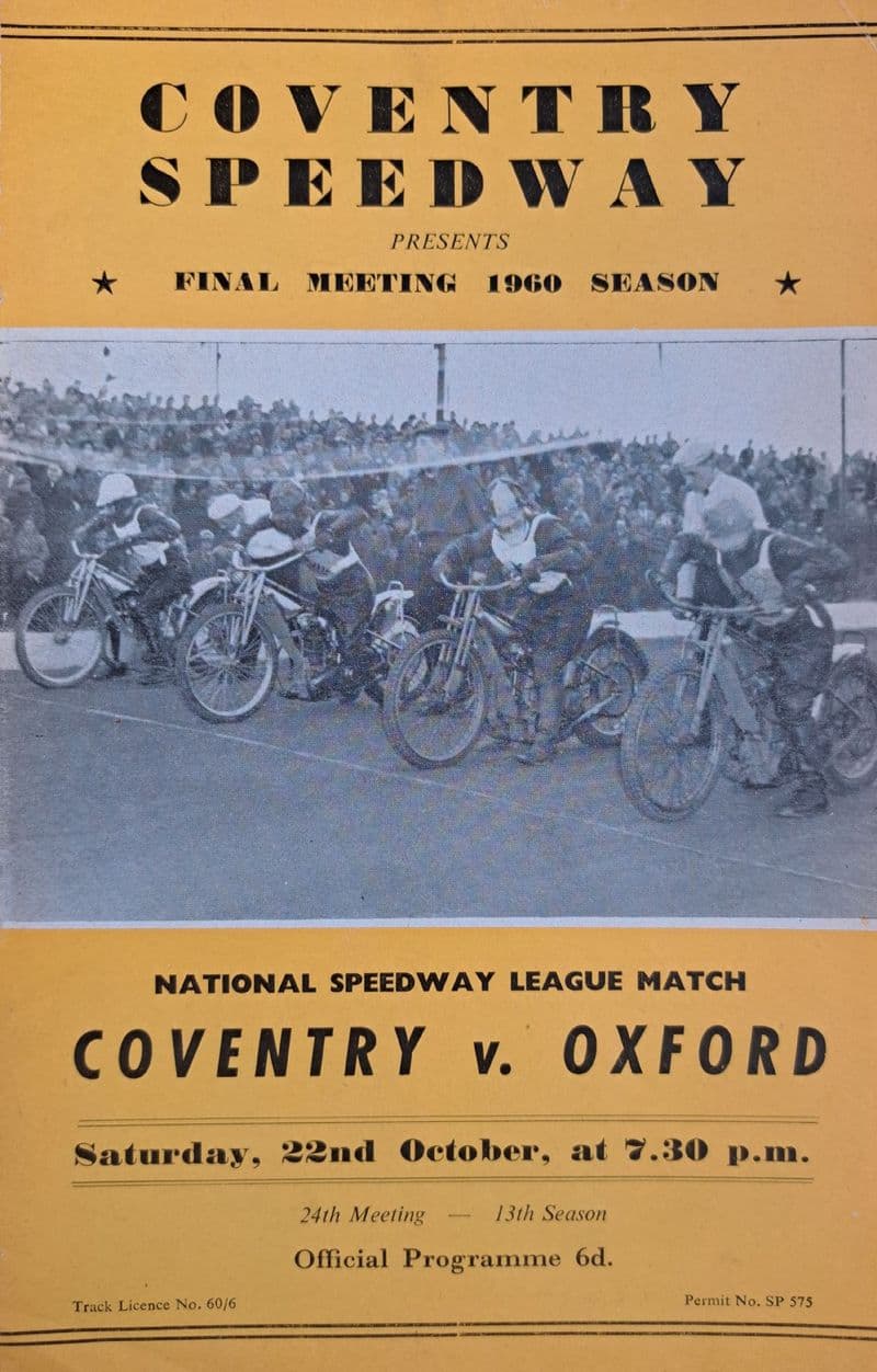Coventry v Oxford (1960, Oct 22nd)