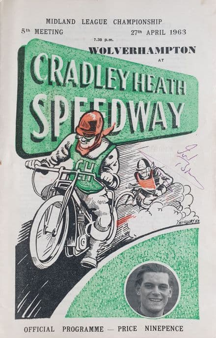 Cradley Heath v Wolverhampton (1963, Apr 27th) SIGNED