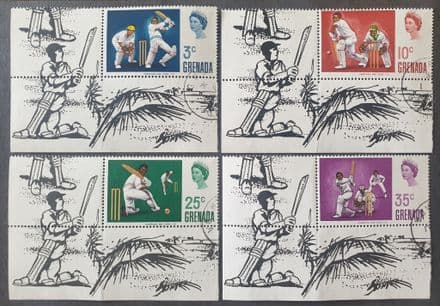 Cricket - 4 Stamps (1969) Grenada