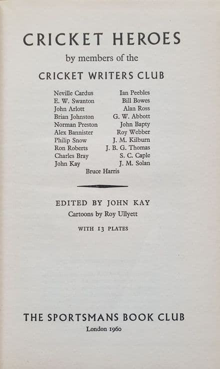 Cricket Heroes by The Cricket Writers Club