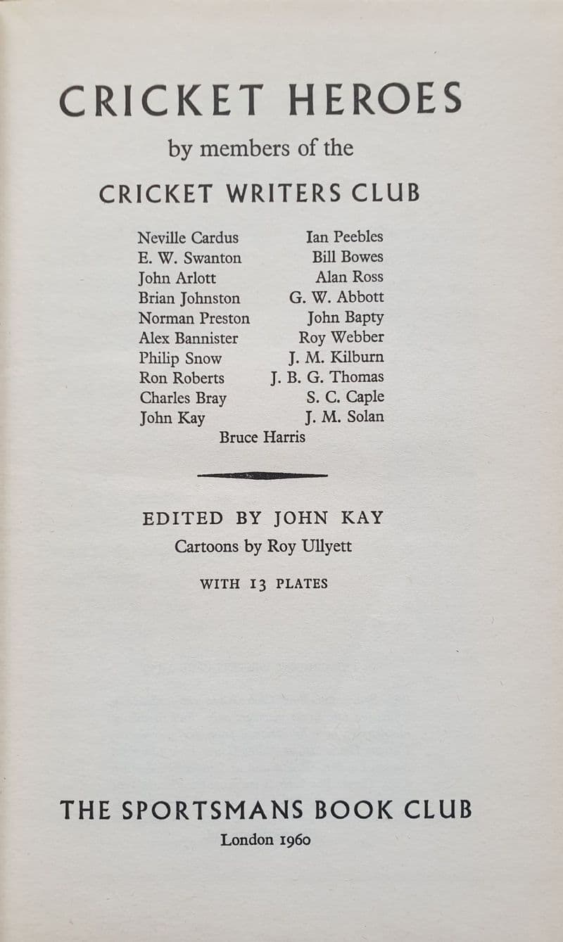 Cricket Heroes by The Cricket Writers Club