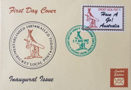 Cricket Local Post FDC (1987)
