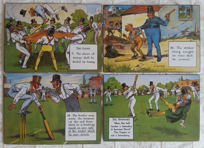 Cricket Postcards (x4, Set 1)