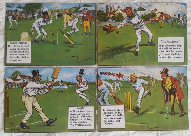 Cricket Postcards (x4, Set 2)