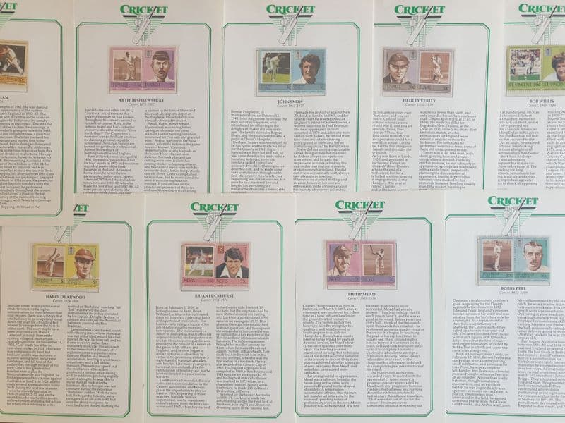 Cricket Stamps and Players Collection