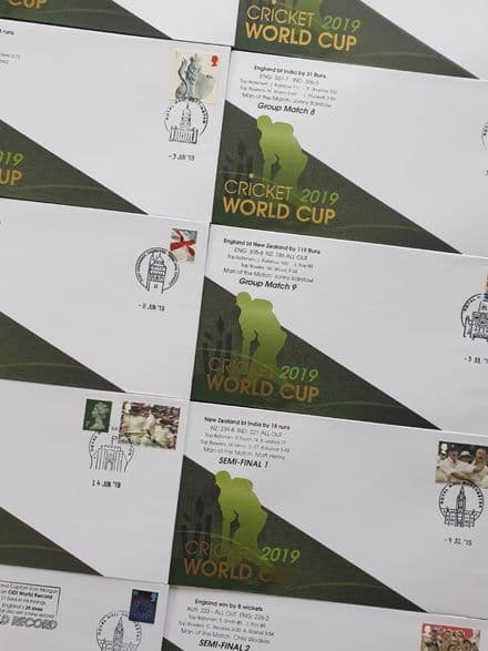 Cricket World Cup 2019, 12 Postmarked Covers (LIMITED EDITION)