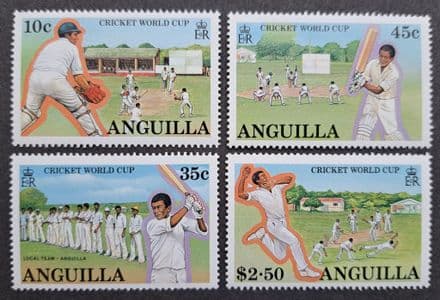 Cricket World Cup - 4 Stamps (1987) Anguilla