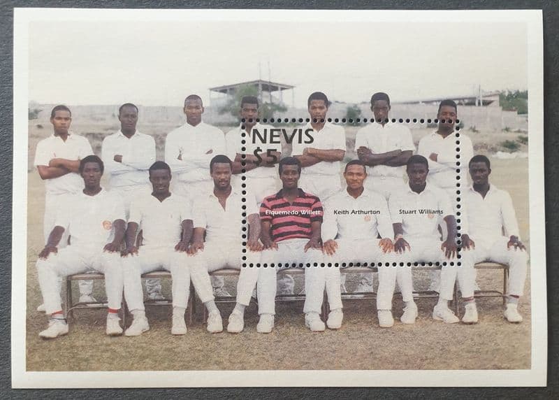 Cricketers - Arthurton, Willett & Williams (1997) Nevis Commemorative Stamp Sheet