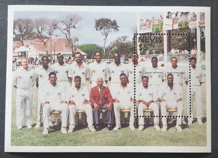 Cricketers - Arthurton & Williams (1997) Nevis Commemorative Stamp Sheet