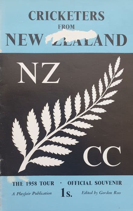 Cricketers from New Zealand (The 1958 Tour) ed by Gordon Ross