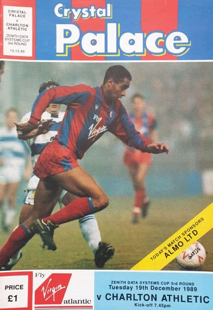 Crystal Palace v Charlton, ZDS Cup (1989, Dec 19th)