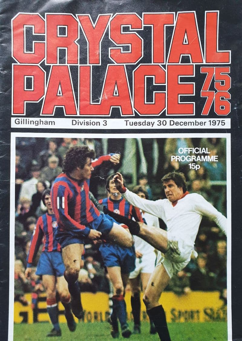Crystal Palace v Gillingham, Div 3 (1975, Dec 30th)