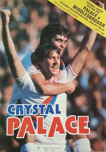 Crystal Palace v Middlesborough, Div 1 (1979, Dec 29th)