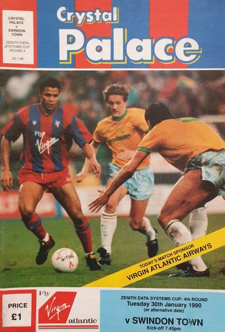 Crystal Palace v Swindon, ZDS Cup (1990, Jan 30th)