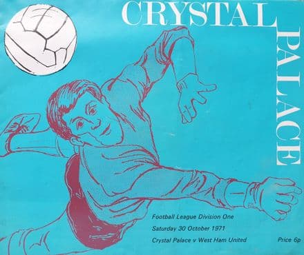 Crystal Palace v West Ham, Div 1 (1971, Oct 30th)